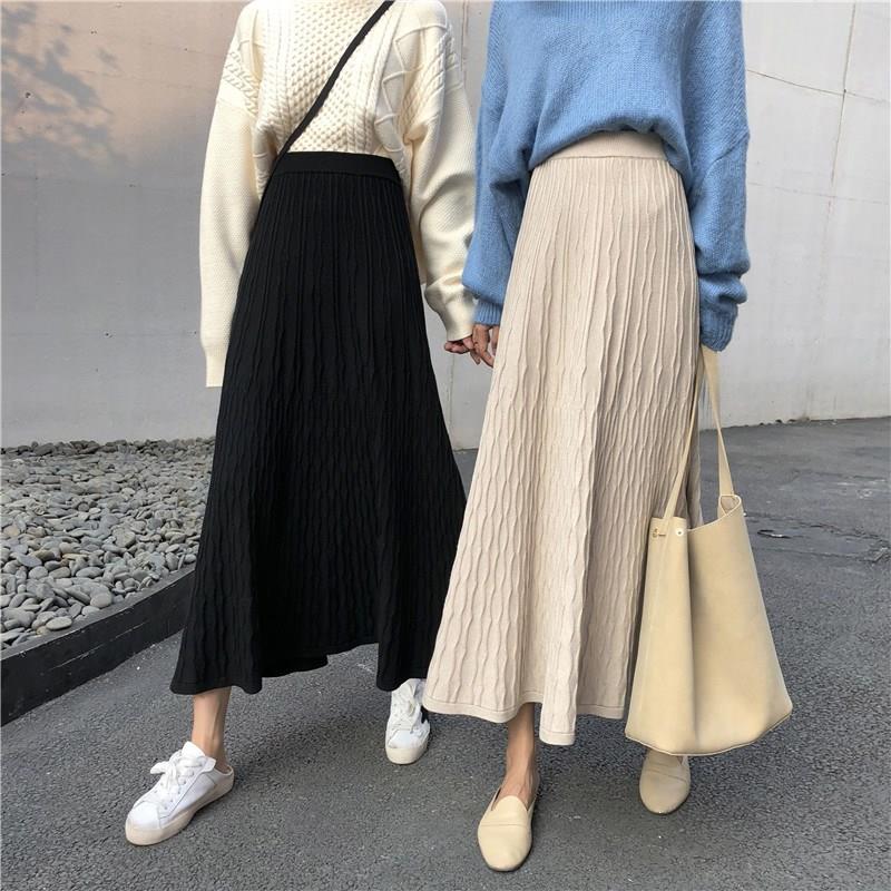 long knit skirt