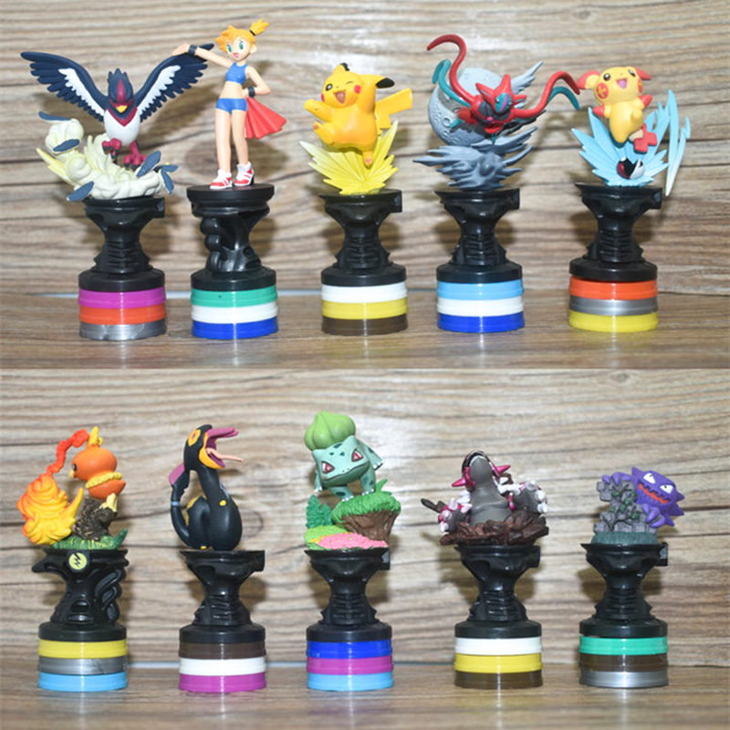 10ピース セット日本アニメフィギュアタカラトミーおもちゃのポケモンモンスターグッズアクションフィギュア戦争チェスボードゲーム子供のための Aliexpress