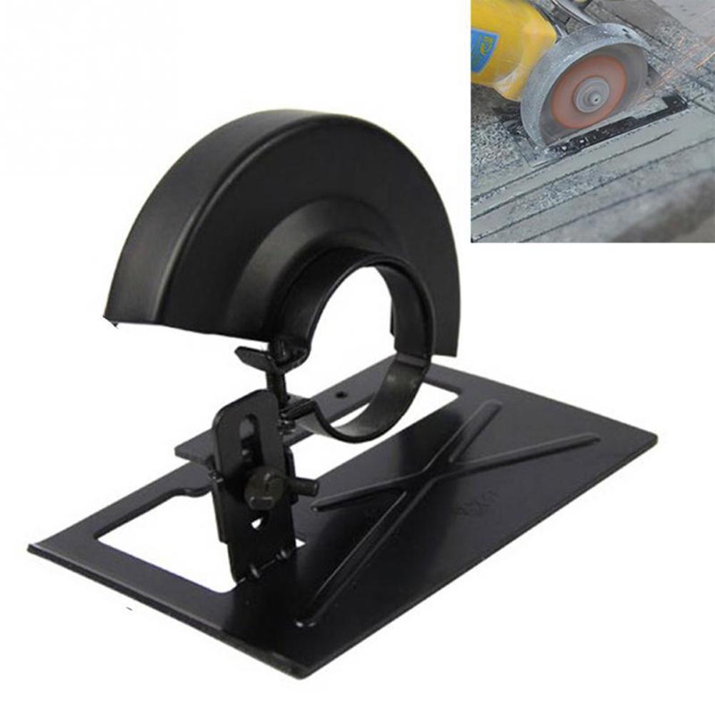 LANWF Black Cutting Machine Base Metal Wheel Guard Safety Protector Cover for Angle Grinder for Angle Grinder Grinding Machine Rack Tool Accessories