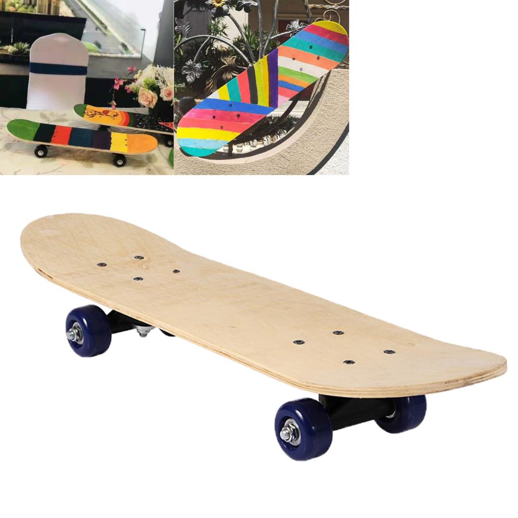 Blank Complete Skateboards for Beginners Wood Decks Cruiser LongBoard Unisex Kid