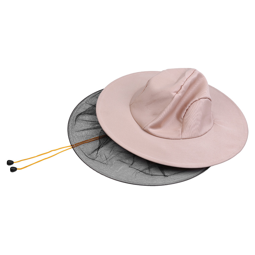 Breathable Anti-bee Cap Cotton Linen Woven Fabric Hat Beekeeping Equipment Tool 