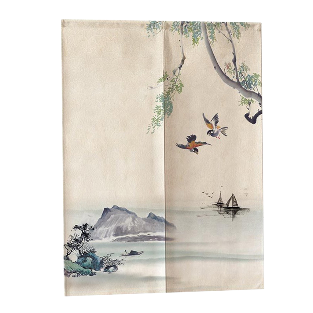 Japanese Kitchen Door Curtains Tapestry Chinese Feng Shui Fish Room Divider YM0 