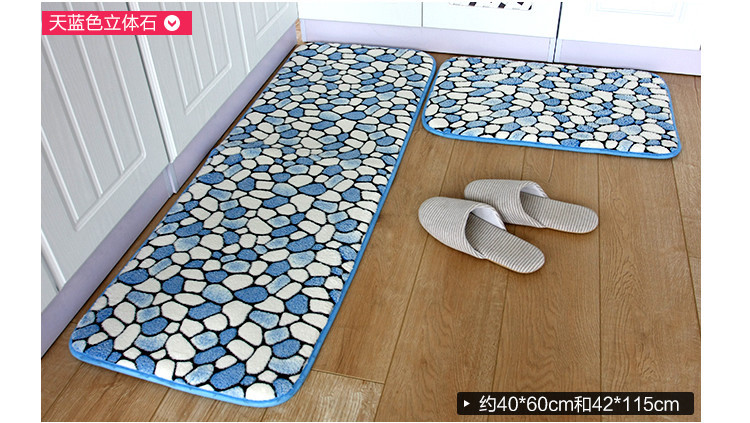 2pcs/set kitchen set anti-slip bathroom floor mat balcony pr.