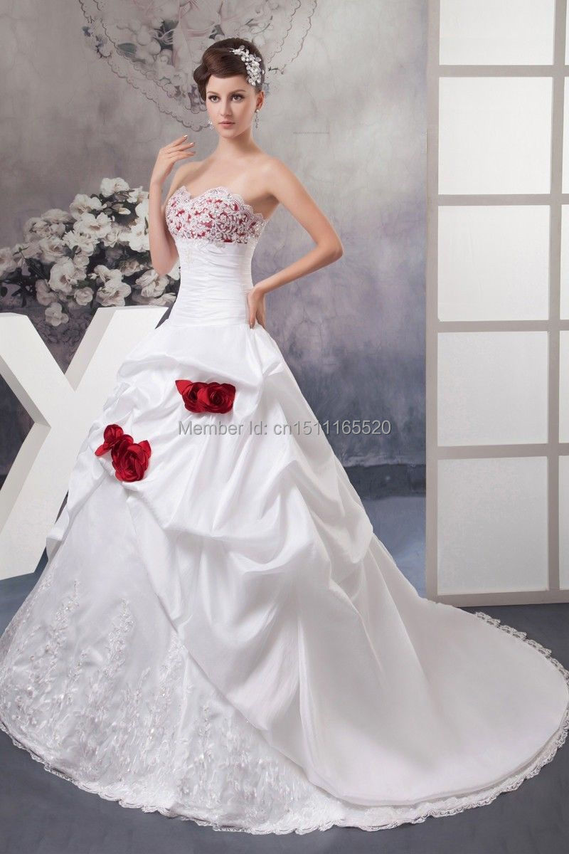 red rose wedding dress