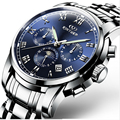 Original KINYUED Men s Mechanical Men s Watches Brand De Luxe Complete Waterproof Steel 100 m