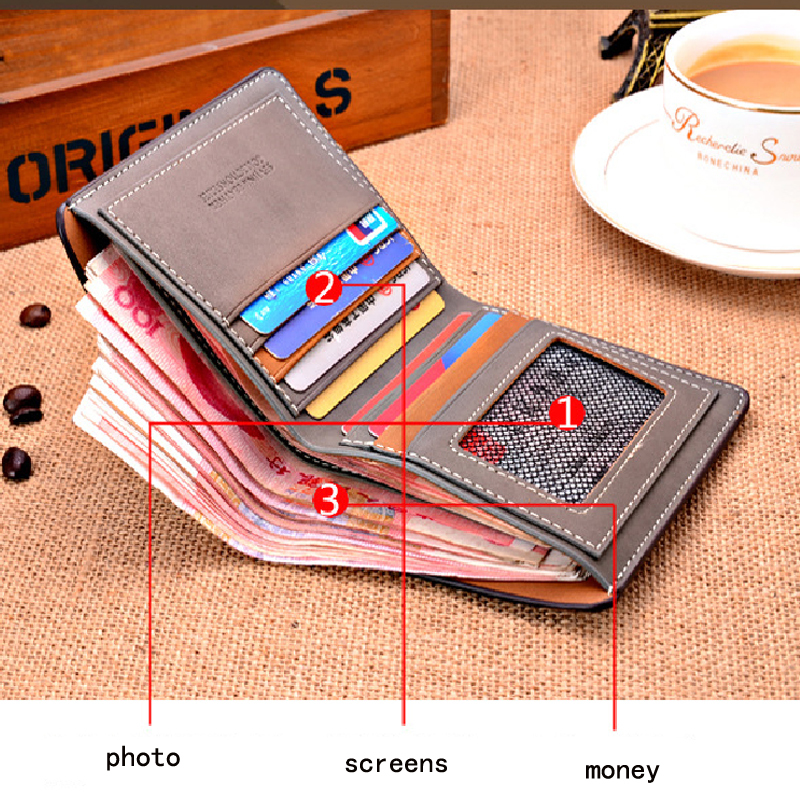 New 2015 men wallets famous brand mens wallet male money purses with simple Wallets New Design