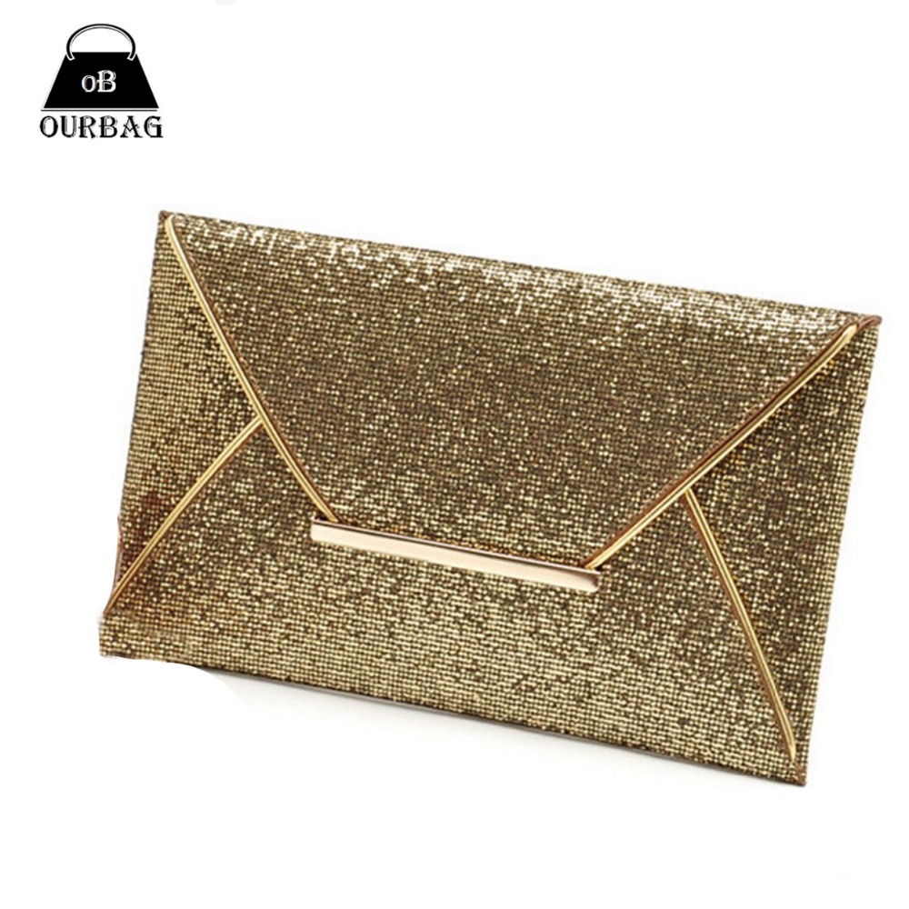 gold envelope purse