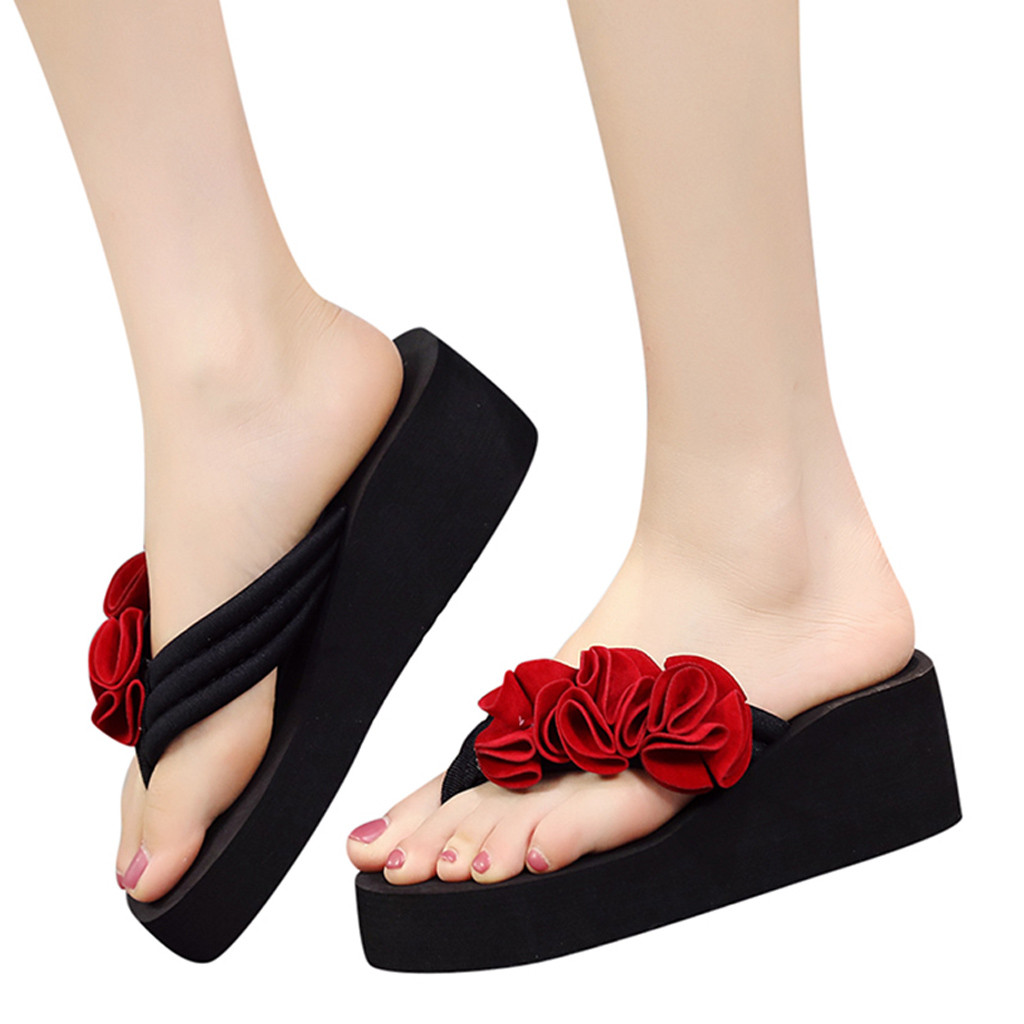 Yuren Snow Women Sandals Flip Flops Flats 2019 Summer Wedges Shoes Woman Slides Buckle Female,Color 4,8.5,US 