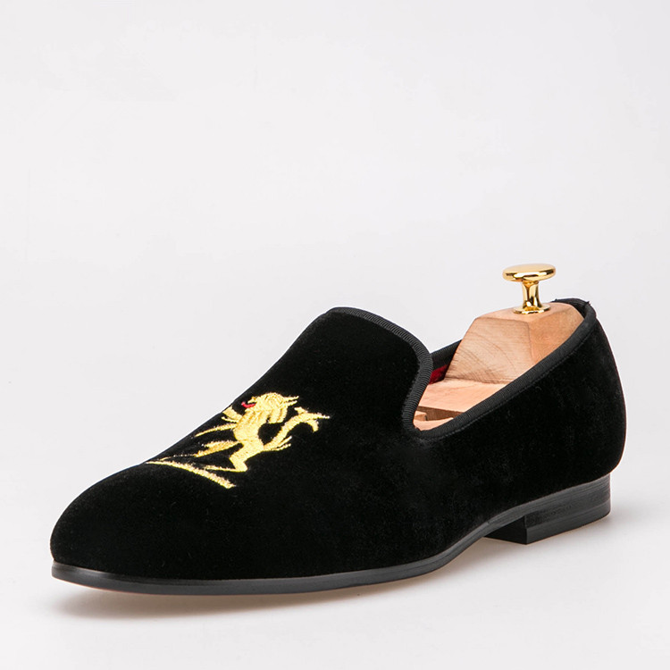 velvet shoes men black loafers light slippers US size 6-13 free shipping