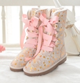 New Arrival Promotion Women Strap High Tube Cow Hide Boots Knee high Lace Oxford Genuine Leather