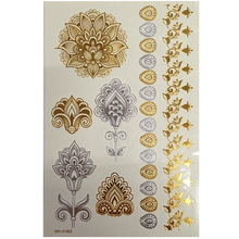 Wholesale Body Paint Glitter gold tattoo stickers Body Art Tattoo Metal temporary flash tattoos Arabic Henna