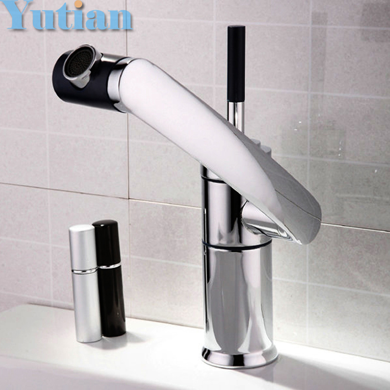 Hot selling,Free shipping Kitchen bathroom sink basin mixer tap chrome swivel with long arm rotate brass Faucet YT-5033