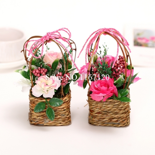 Compra cesta de flores artificiales online al por mayor de China