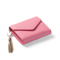 Famous Brand New Fashion Envelope Purse Fashion Simple Bi fold Wallet Metallic Tassel Ornament Simple Small