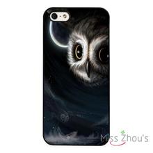 For iphone 4/4s 5/5s 5c SE 6/6s plus ipod touch 4/5/6 back skins mobile cellphone cases cover Owl Bird Art Nights Sky
