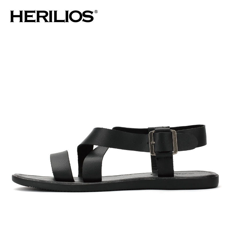 2016 Summer Herilios Leather Flat Men s Feel Ing Good Casual Sandals