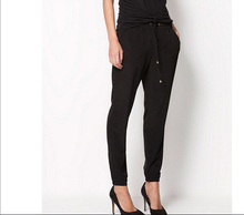 Hot Sale New 2015 Brand Casual Women Pants Solid Color Drawstring Elastic Waist Comfy Full Length