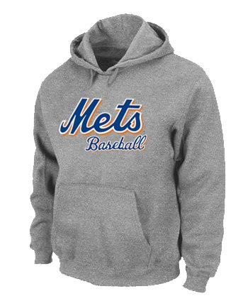 New York Mets Pullover Hoodie Grey