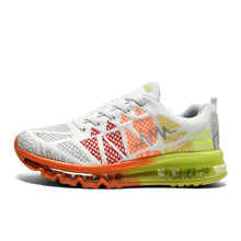 2016 Mens Running Trainers Sale Summer/Autumn Mens Trainers Top Brand Orange/White Shoes Men Sport Air Damping Walking Shoes Men