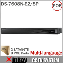 Hikvision DS-7608N-E2/8P Network NVR with 8CH& 8POE HD 5MP for IP Camera Network Video Recorder Mulitlanguage 2SATA for HDD
