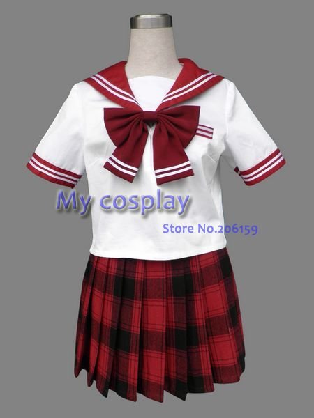 Sailor Cosplay Culture Female Uniform Cosplay Costume Sailor font b tartan b font skirt Girls Sailor