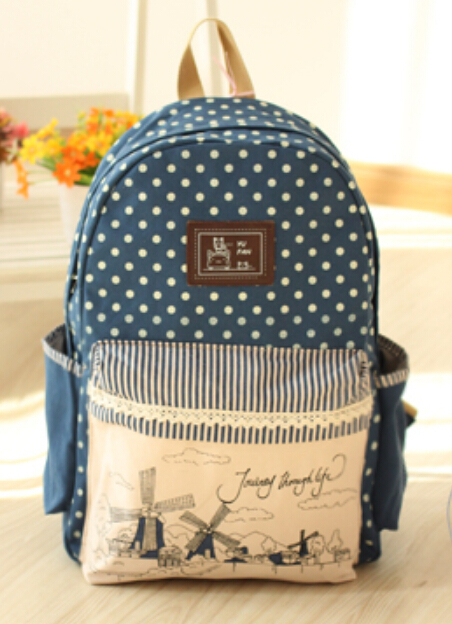 2015 Fashion Women's Canvas Backpack School bag For Girl Ladies Teenagers Casual Travel bags Mochila Feminina Schoolbag Bagpack