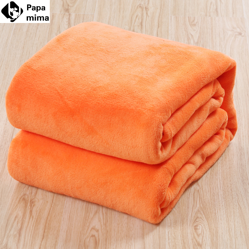 180*200cm thicken flano/Flannel solid color air/sofa/bedding/travel/decorative blanket / Throw double faced