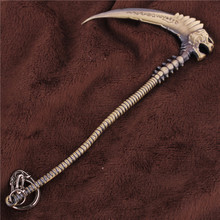 2015 Rushed Men Llavero 16cm New Vogue Ring Lol Accessories League of Legends The Deathsinger Sickle Weapons Keychains Keyrings