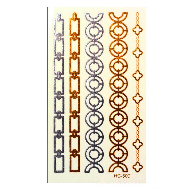 Fashion-Silver-gold-stamping-temporary-tattoo-waterproof-flash-Tattoo-stickers-2015-New