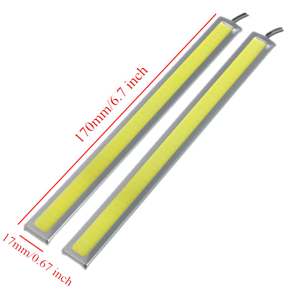 High Quality 2X 17cm LED COB 84 Chip Pure White Car Auto Driving DRL Daytime Running