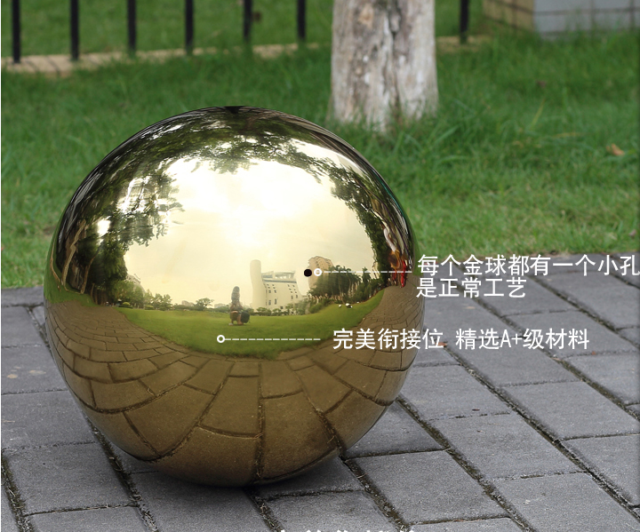 Description Picture 4 of item2pcs 51 mm diameter 304 stainless steel hollow hemisphere Half sphere background wall decoration Stainless steel tube head