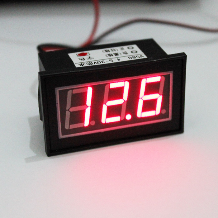 Waterproof 12V Red LED Digital Car Auto Voltmeter Motorcycle Battery Monitor Free shipping