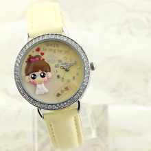 2015 Mini Word Quartz DIY 3D Heart Girl Polymer Clay Watches Women Girl Dress Wristwatches Brithday
