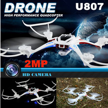 NIHUI TOYS U807 Drones Professional RC Quadcopter LED Lights 2.4GHz 6 Axis Gyro RTF UFO Quadricopter with 2.0MP HD Camera