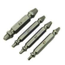 4pcs Screw Extractor Drill Bits Guide Set Broken Bolt Remover Easy Out