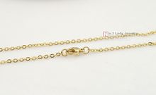 Men Women 18K Gold Plated Stainless Steel Chain Necklace Jewelry accessories Simple Short or Long to