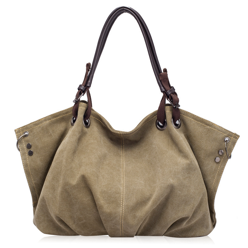 Female handbag women large thicken canvas casual tote messenger bags hobo bolsas femininas ...