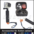Small bag and Float Monopod For Gopro hero 3 Hero 4 Action Camera Accessories Set For
