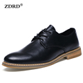2017 New Arrival Spring Men Flats Shoes British Style Men Dress Shoes Breathable Solid Lace Up