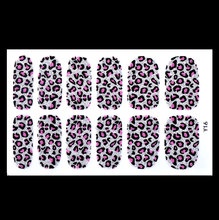 Hot New Arrival Colorful Beautiful Leopard Full Wrap Self Adhesive Stickers Nail Art Tips Stencil Decals
