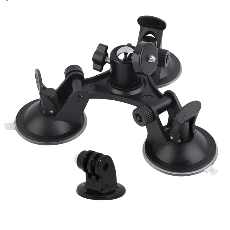 Low Angle Removable Suction Cup Tripod Mount With Ball Head Holder 3x