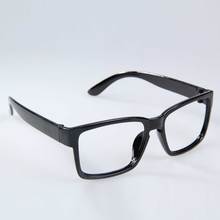 Chic Unisex Glasses Frame Hipsters Decorative Eyeglass Frames Bright Black