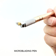 Golden Tebori Pen Microblading pen tattoo machine for permanent makeup eyebrow tattoo manual pen 2pcs needle