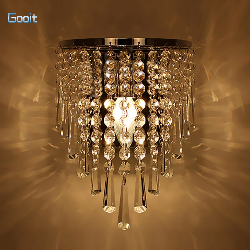 Modern Crystal Chandelier Wall Light Lighting Fixture 220V E14 LED Ceiling Lights