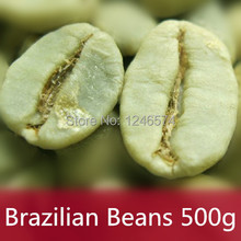 500g Brazil Green Coffee Beans 100% Original High Quality Green Slimming Coffee the tea green coffee slimming bean Free Shipping