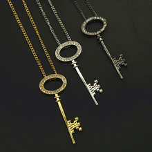 Sunshine jewelry store popular european sexy rhinestone key necklace for women X371  10 free shipping