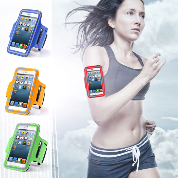 for iphone4 4S 4G Waterproof PU Leather Brush Workout Sport Gym Case Arm band Exercise Cover