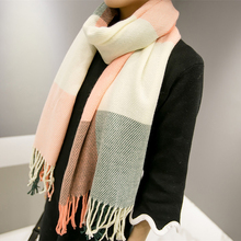 2016 New Fashion Autumn Winter Long Scarf Adult font b Tartan b font Plaid Unisex Cashmere