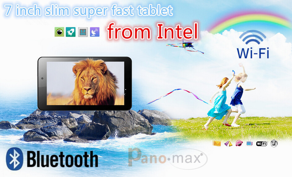 7 inch dual core Intel tablet with Intel Atom Z2520 CloverTrail 1GB RAM 8GB Storage support