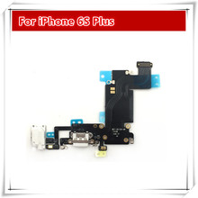 20pcs/lot Black White Charging Port USB Dock Connector Headphone Audio Jack Flex Cable Replacement For iPhone 6S Plus 5.5 ”
